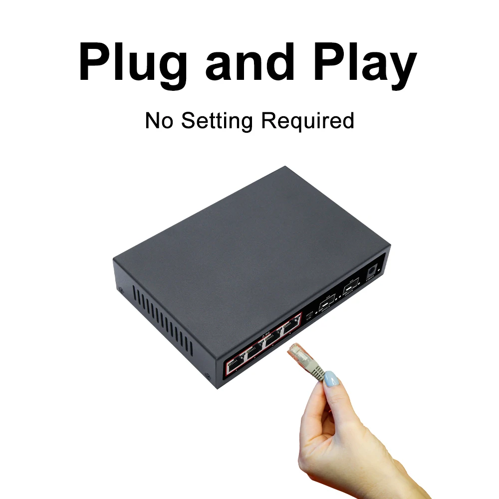 Nenhum POE, Switch de Rede Gigabit, Suporta
