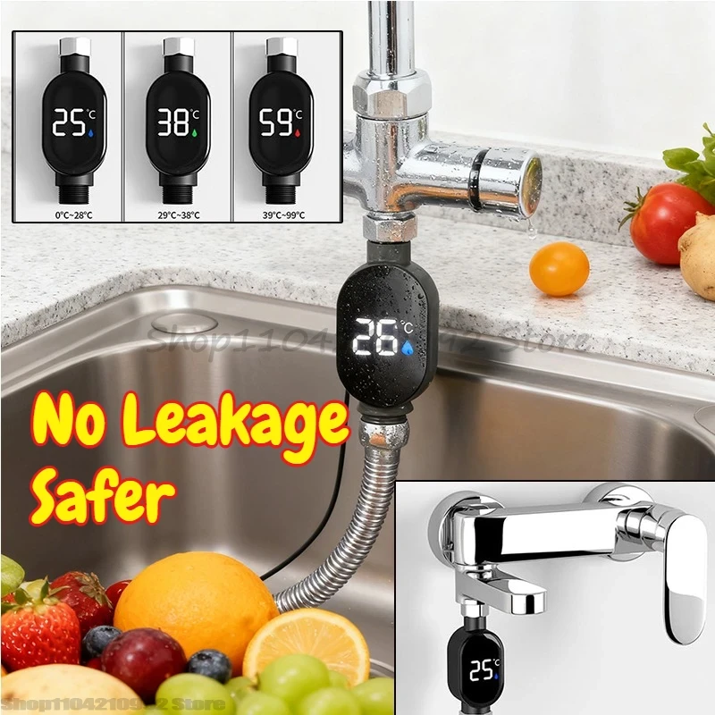 Bathroom Led Display Home Water Shower Thermometer Water Accurate Temperature Measurement Smart Meter Bathroom Equipment
