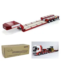 DG-999 RC 1/14 Heavy Trailer 4 Axles CNC Gooseneck Trailers for DIY Tractor Truck Model with Light System Servo ESC TH23977 2
