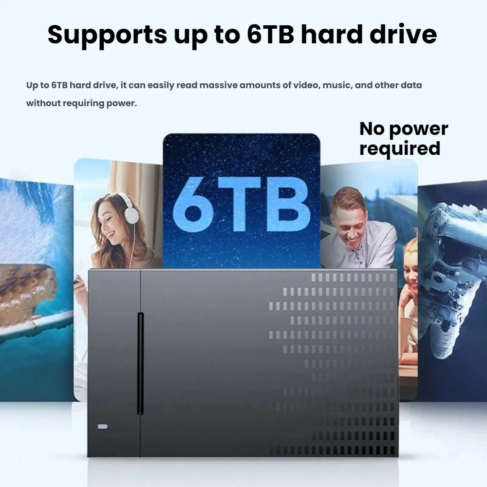 티쉬릭 외장 하드 드라이브 케이스 SATA to USB 3.0/타입 C 외장 HD 케이스 2.5인치 SSD 하드 디스크 박스/하우징 최대 5Gbps