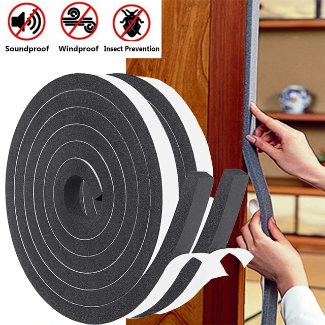 5m Self Adhesive Door Window Sealing Strip Soundproof Foam Seal Weather - Sealing  Strips - Aliexpress