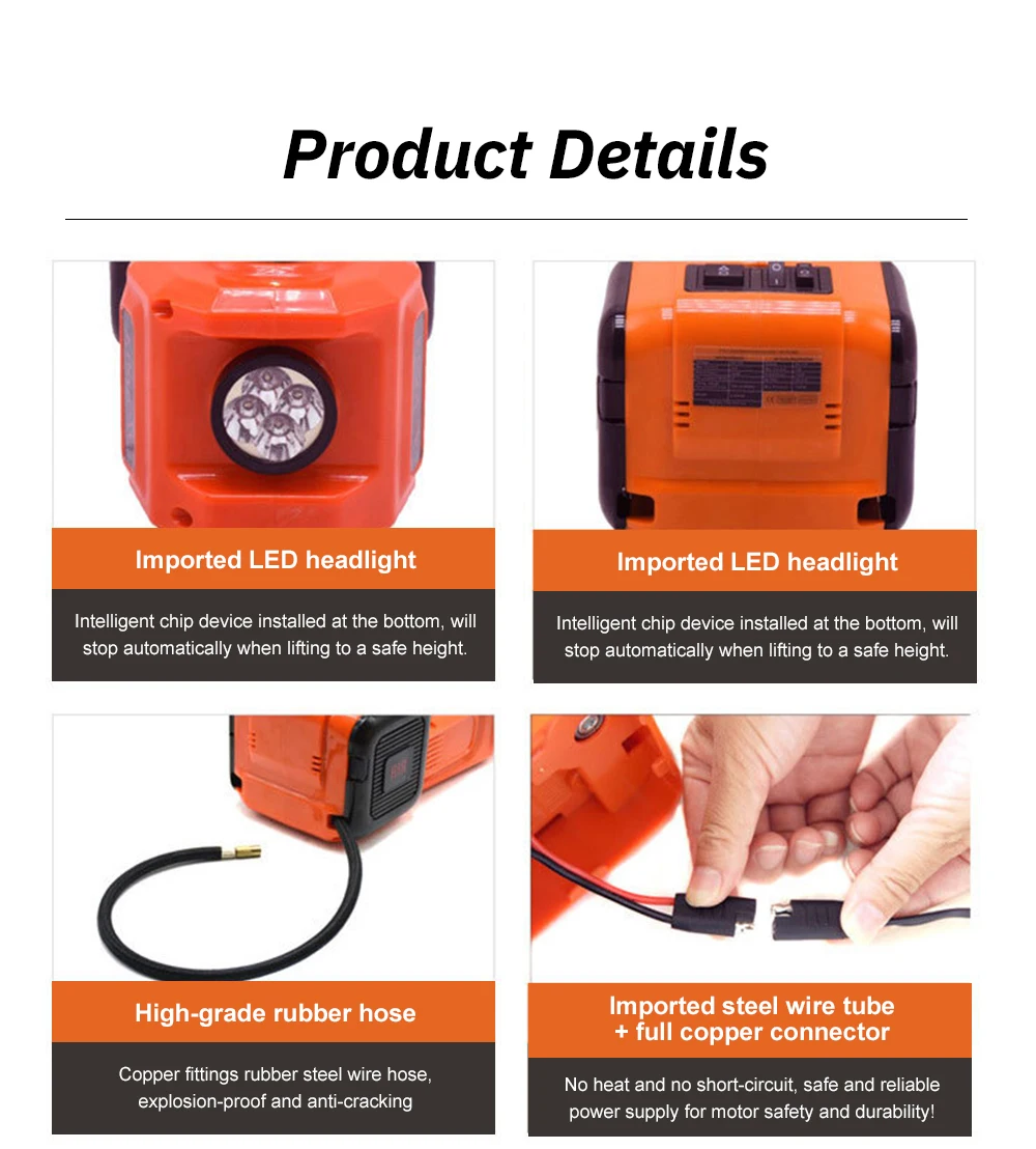 Electric Hydraulic Jack 12V 3-in-1 Jack SUV Off-Road Car Lifting Jack Tire Chang