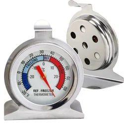 High Precision Stainless Steel Mini Fridge Thermometer (Silver)