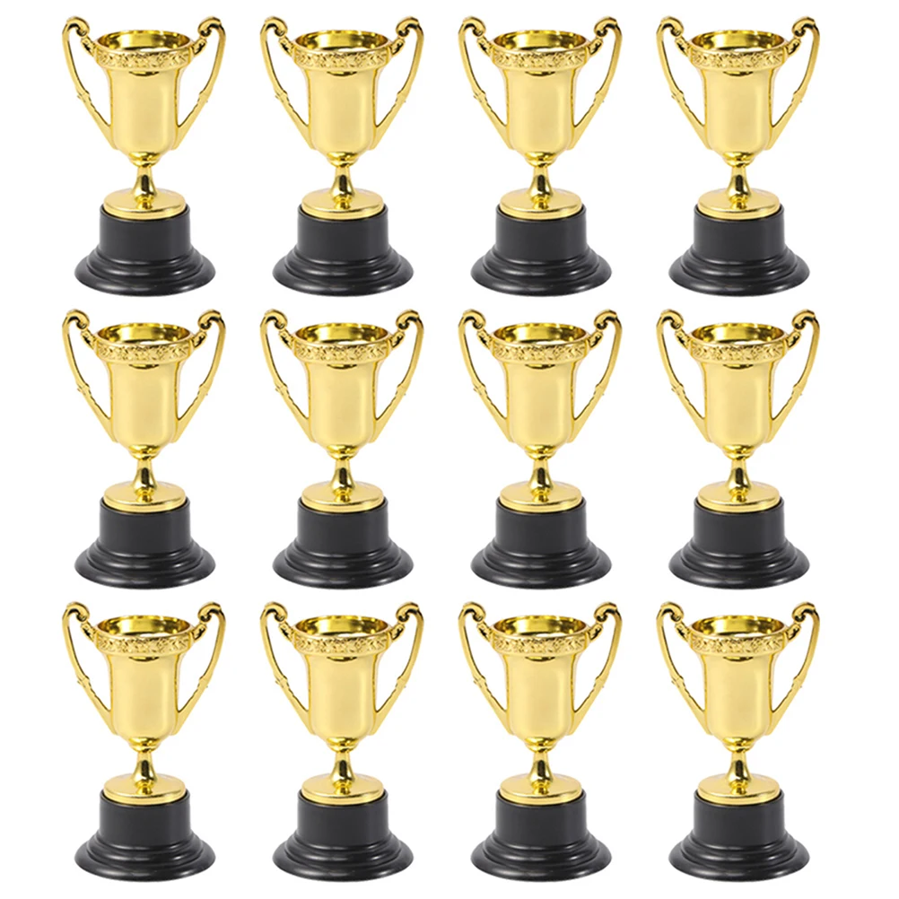 Trophy Trophies Mini Kids Award Plastic Awards Gold Soccer Prize Party Small Ceremony Star Winner Favors Prizes 2pcs 6cm pu soccer bsketball squeeze bouncy ball jumping children outdoor games garden christmas party favors awards prizes