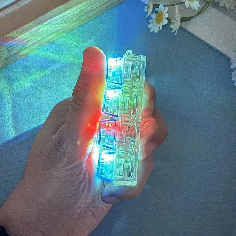 LED 피젯 키캡 장난감 - 스트레스 해소를 위한 크리스탈 클리커 감각 장난감, 성인 및 어린이용 키보드 키체인 피젯 가젯