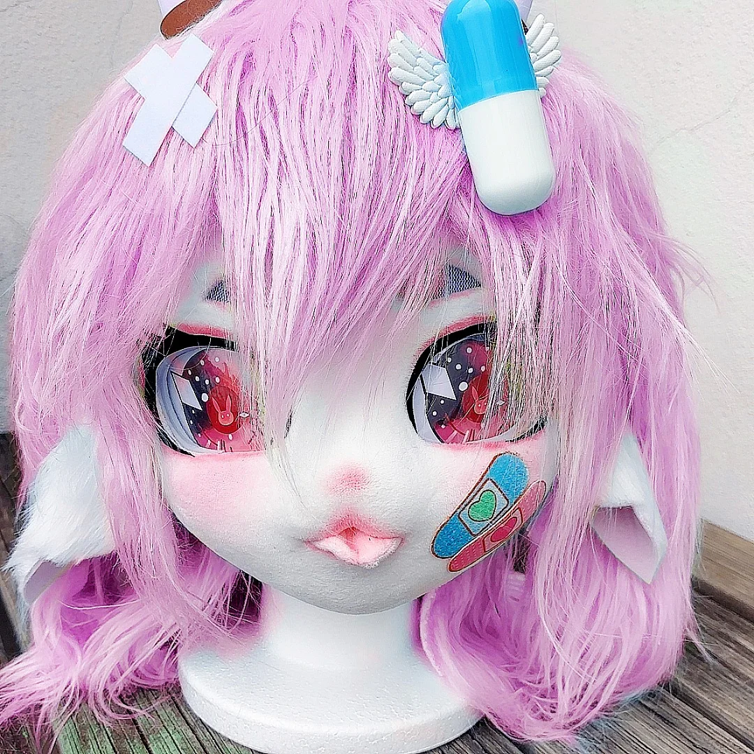 Cosplay Costumes Premade Fursuits Head Sheep Kigurumi Headsets Fluffy Menhera Yami Kawaii Loli Party