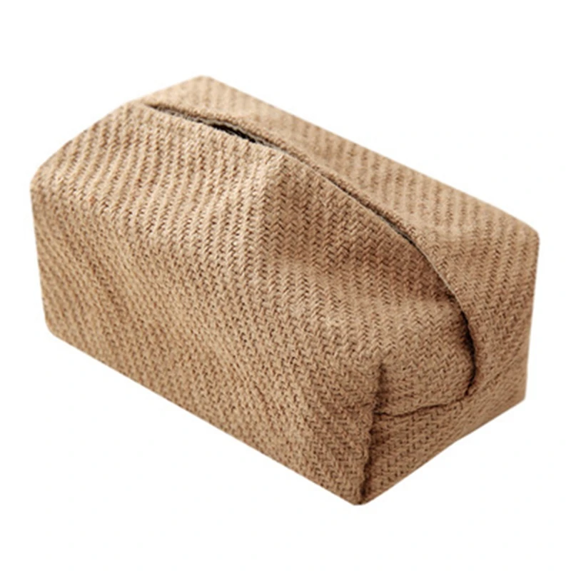 

Linen Fabric Tissue Case Cover Box Holder Rectangle Container Home Napkin Papers Bag Pouch Chic Table Home Decoration