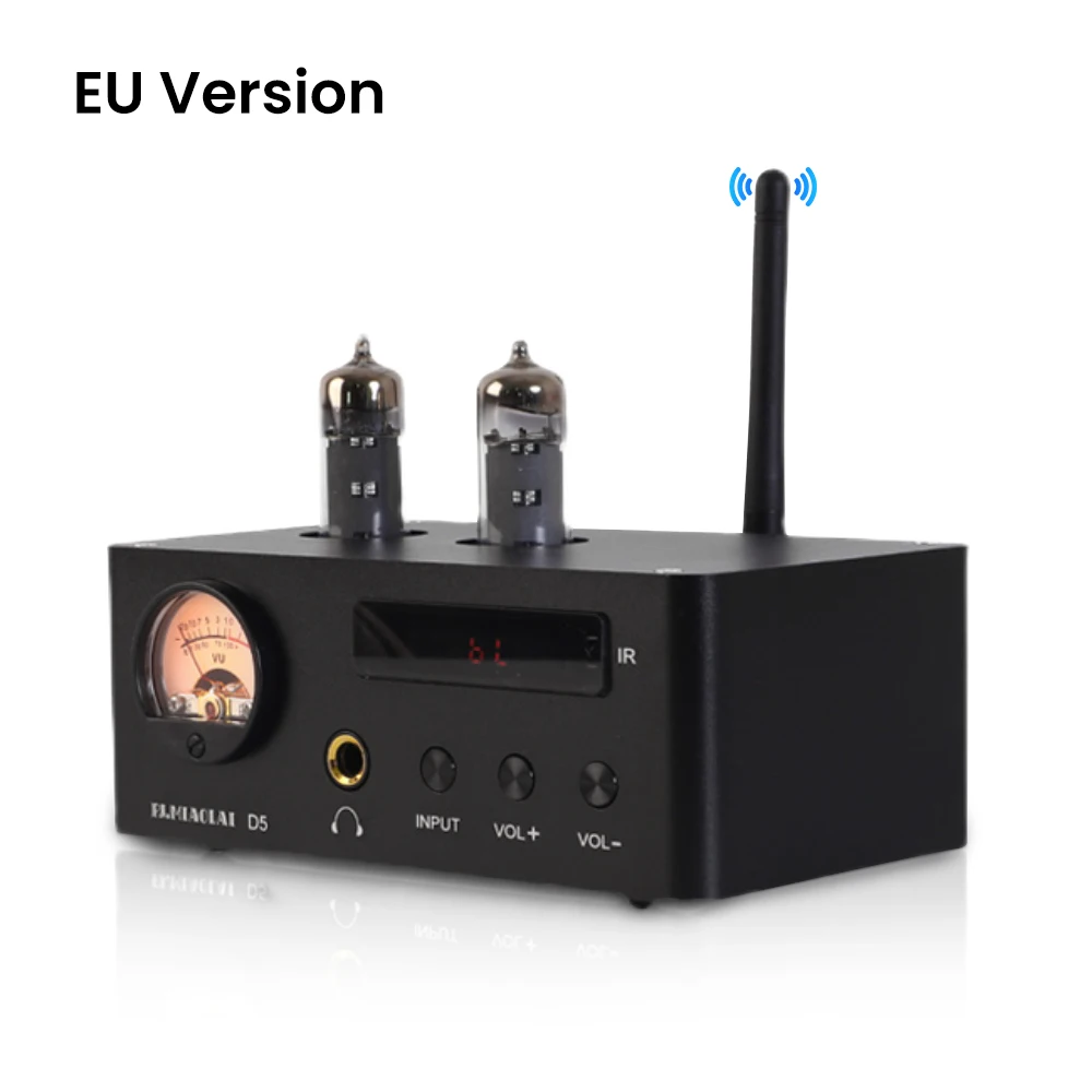 bluetooth amp PJ.MIAOLAI MA12070 Bluetooth 5.0 HiFi 6K4 Tube Power Amplifier Home Headphone Amplifier With VU Meter U Disk Playback  80W×2 5 channel amplifier Audio Amplifier Boards