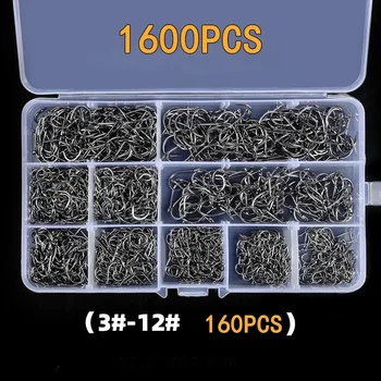 Carbon Steel Circle Fishing Hooks Set 7