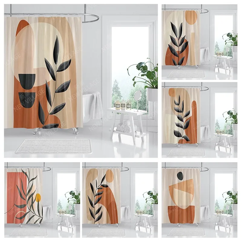 

Waterproof fabric shower curtains Bathroom curtain accessories Bath curtain shower 180x200cm 240*200 modern boho Nordic decor