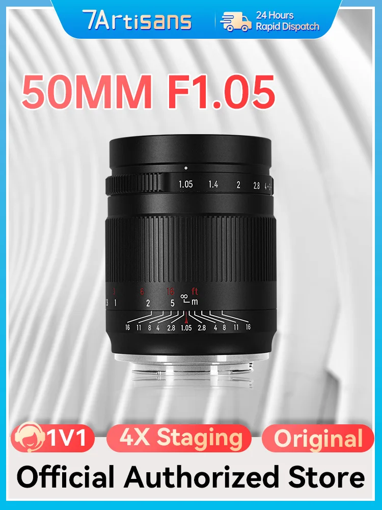 

7artisans 7 artisans 50mm F1.05 MF Full-Frame Large Aperture Portrait Lens for Sony E Canon RF Nikon Z Panasonic/Leica/Sigma L