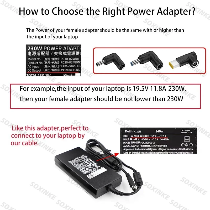 1PCS 240W DC 전원 플러그 7.4*5.0mm 여성 dc 5.5*2.5mm 4.5*3.0 6.0*3.7 5.5*2.1 노트북 컴퓨터 용 사각형 플러그