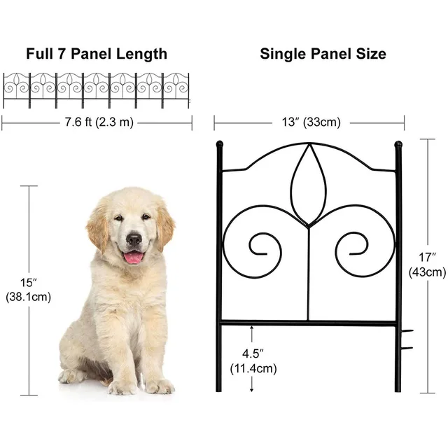 1Pc Európai Stílusú Vaskerítés Udvar Kültéri Kert Kerítés Virágkerti Zöldség Dekoráció Kerti Kovácsolt