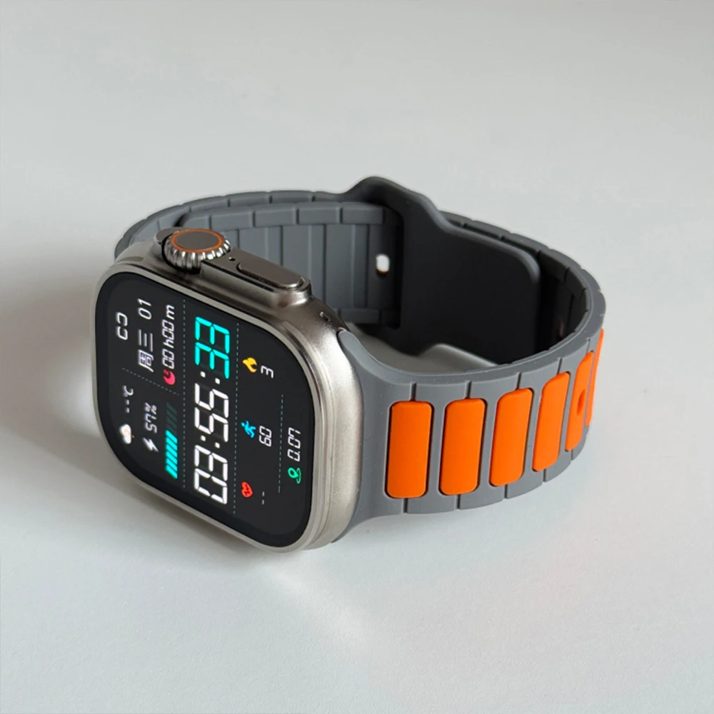 สายซิลิโคนคุณภาพสูงสำหรับ Apple Watch ทุกรุ่น