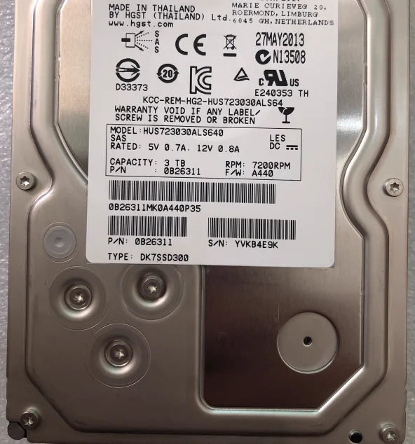 For HUS723030ALS640 3T 3 5 inch 6Gb 64M SAS server hard drive