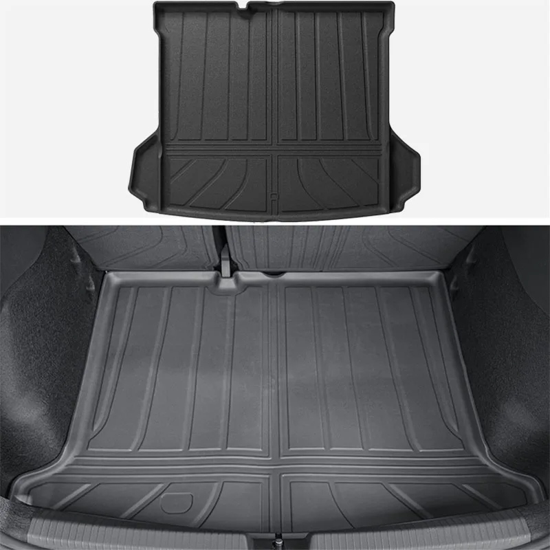 폭스바겐 VW ID4 CROZZ 2021-2025 TPE 바닥 매트 및 트렁크 매트, 전천후 방수 카고 라이너 및 등받이 매트