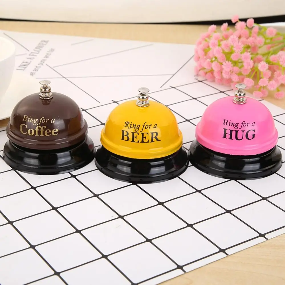 Desk Call Bell Ring for Service Party Gift Ring For Coffee Beer Hug Metal Ringbell Home Bar