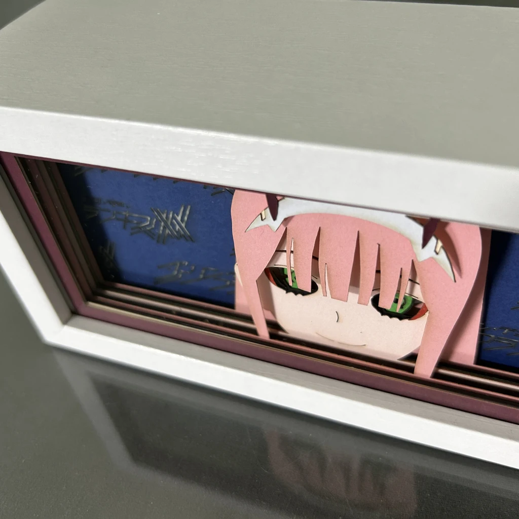 Anime Led Light Box DARLING In The FRANXX Zero Two Desk Lamp for Study Room Decor Lightbox Manga Birthday Gift Table Lamps 02 4