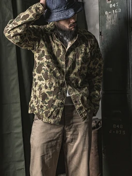 Двусторонняя Куртка Bronson 1942 с рисунком HBT, искусственная утка, охотник, камуфляжное рабочее пальто