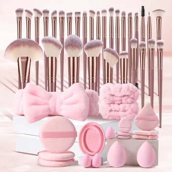 48PCS Makeup Tools:30PCS Makeup brush set+4PCS Makeup Tools+5PCS Makeup Sponges+9PCS Powder Puffs 1
