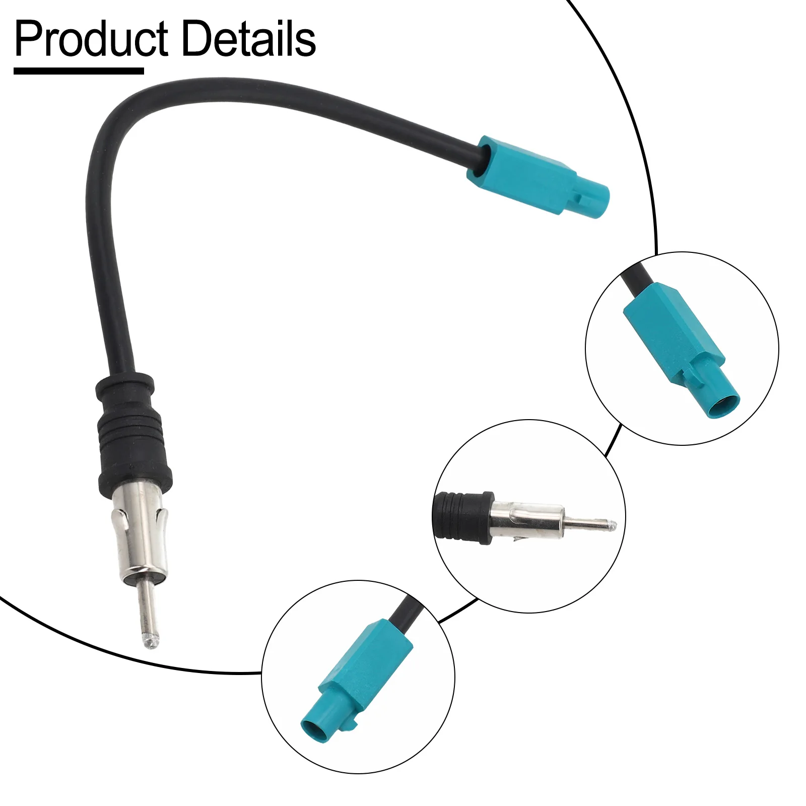 

Antenna Adapter Cable Car Aerial Antenna Adapter Cable Wire Harness Plug ABS+copper Black+blue Car Accessories For Ford