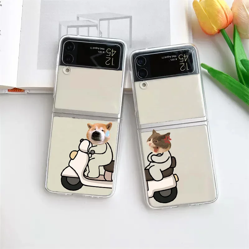 Transparent Funny Cat Couple Phone Case – Clear Paired Covers