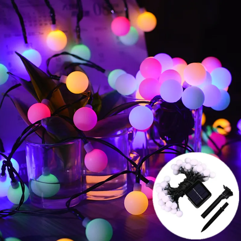 Solar Garlands Light 5m 7m 12m Snowflake Flower Solar Lamp Power LED String Fairy Lights Garden Christmas Decor for Outdoor solar wall lights outdoor Solar Lamps