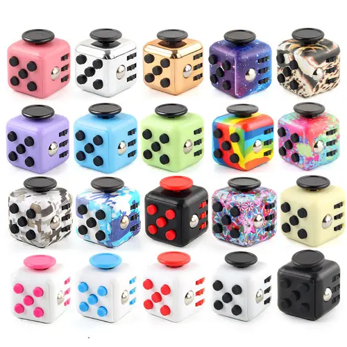 Creative Solid Color Fidget Dice handheld cube Release Stress Autism Anxiety Adult Kids Relief Anti-Stress finger children toys - Image 25