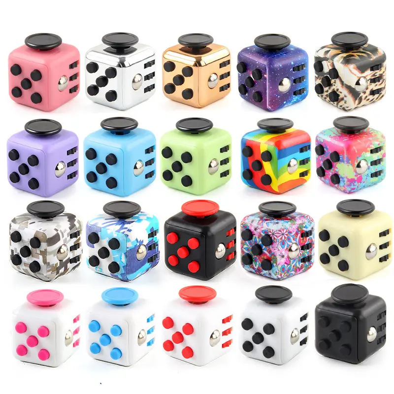 Creative Solid Color Fidget Dice handheld cube Release Stress Autism Anxiety Adult Kids Relief Anti-Stress finger children toys - Image 25