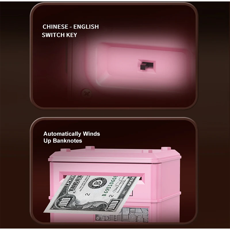 Description Picture 4 of itemPiggy Bank Moneybox Saving Alcancias Safe Deposit Security Box For Money Banks Save Piggie Coin 10000 Savings Electronic