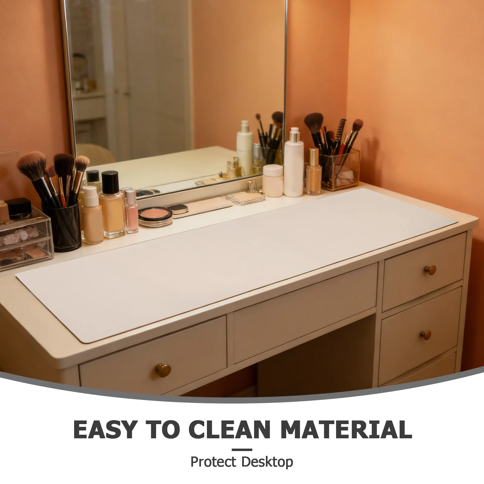 뷰티 데스크 매트 방수 미끄럼 방지 화장대 보호 매트 40x120cm 방진 메이크업 테이블 커버 사무실 침실용 데스크탑 패드