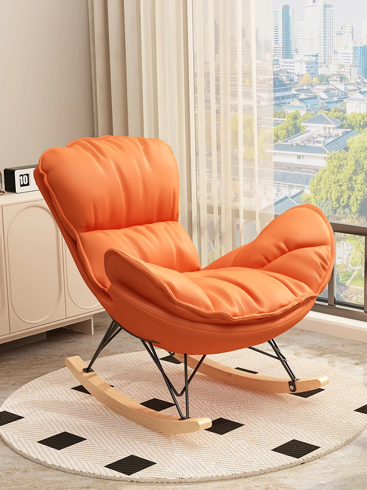 

Rocking Chair Recliner Adult Lazy Sofa Adult Living Room Balcony Leisure Home Single Leisure Lobster Rocking Chair
