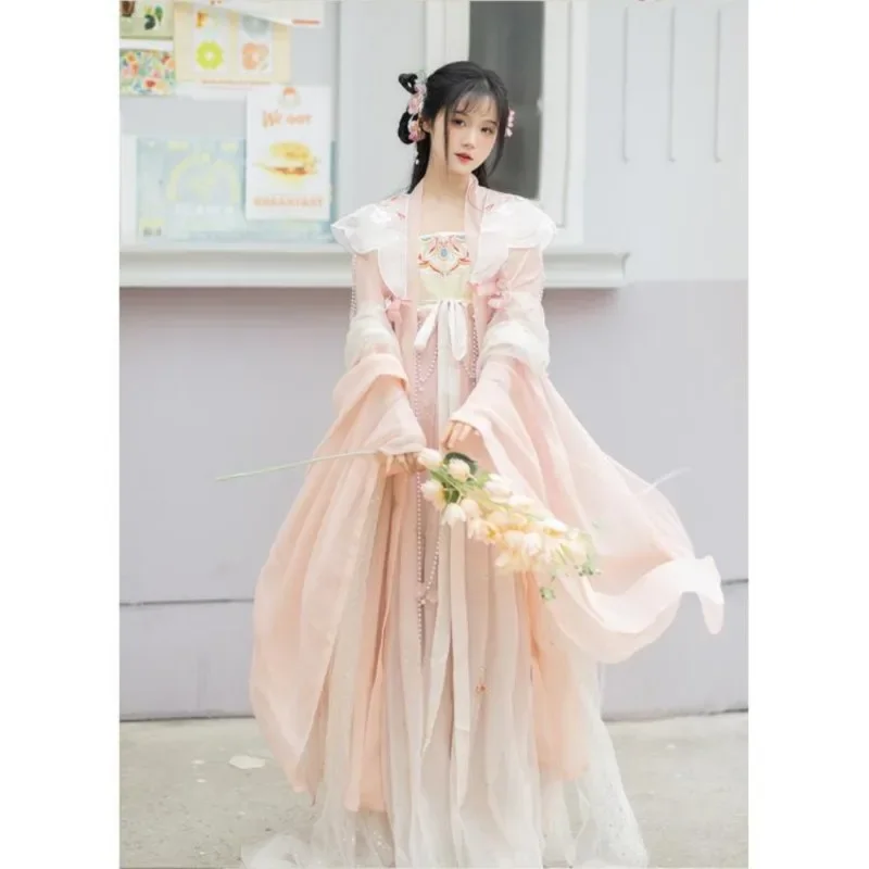 

Новая женская юбка Hanfu Corzi, Китайская традиционная одежда Хань, милая сказочная версия