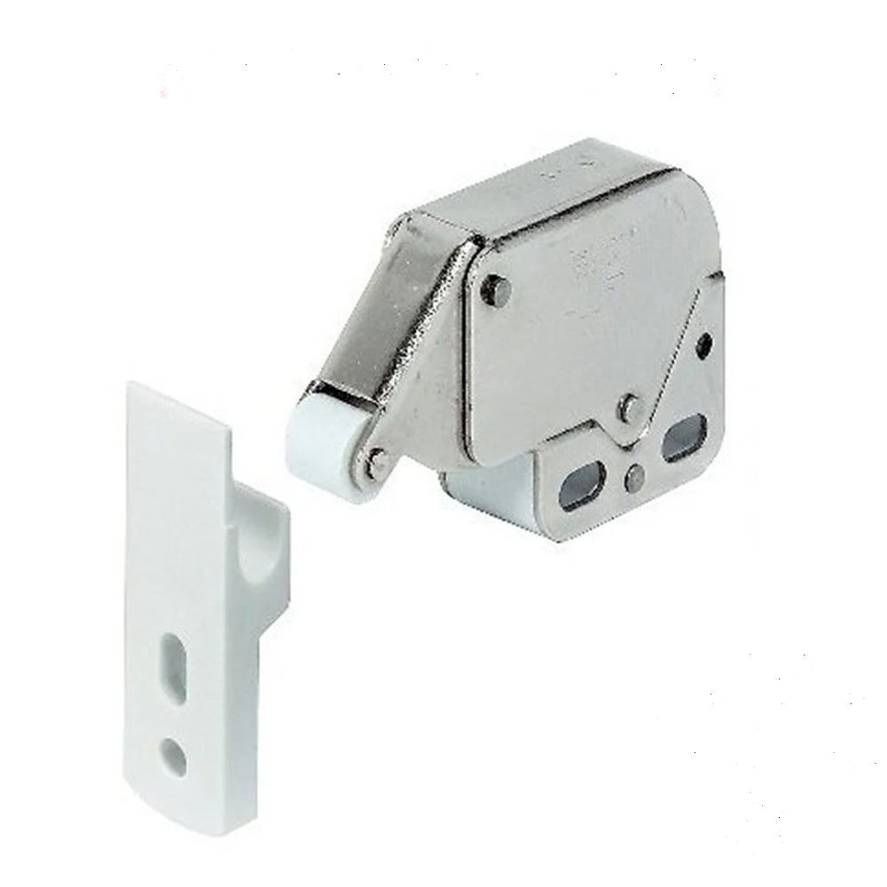 1/2Pcs Mini Push Spring Clip Door Lock Catch Latch Cabinets Automatic Spring Cupboard Lock with Keys for Furniture Hardware