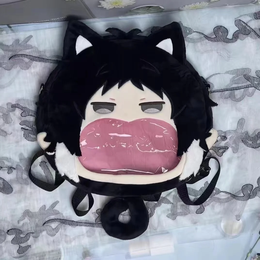 

Anime Bungo Stray Dogs Itabag Nakahara Chuuya Dazai Osamu Ryunosuke Akutagawa Original Plush Cute Body Messenger Bag Backpack