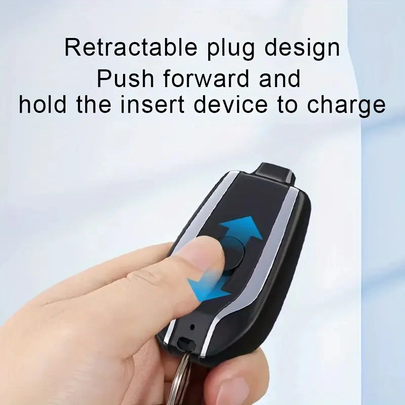 Mini Keychain Emergency Charging Treasure; Small Portable Portable Power Supply For Devices With An iPhone/Type-C Interface 3