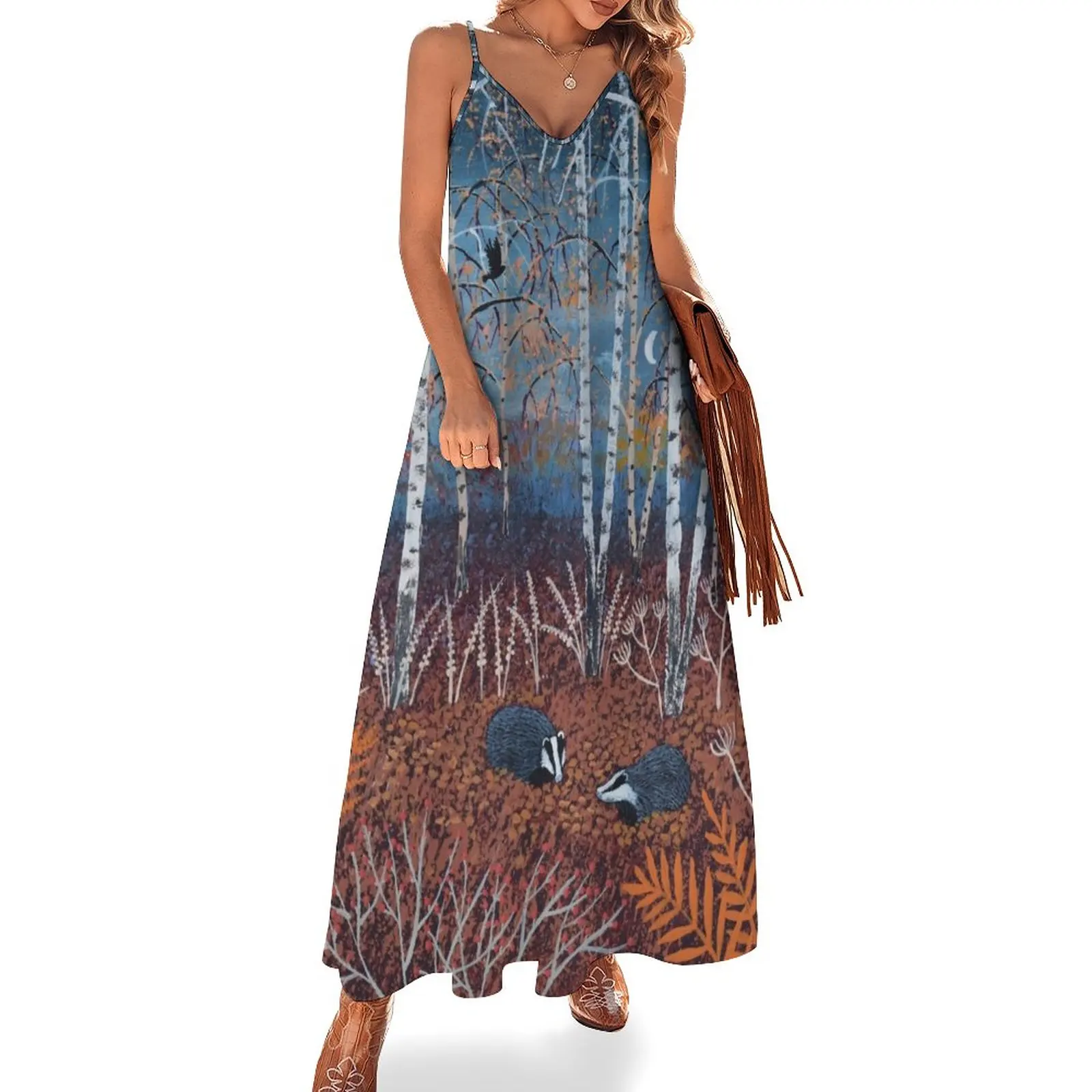 

The Badgers of Autumn Wood Sleeveless Dress evening dresses luxury 2023 Dress for girls luxury woman evening dress