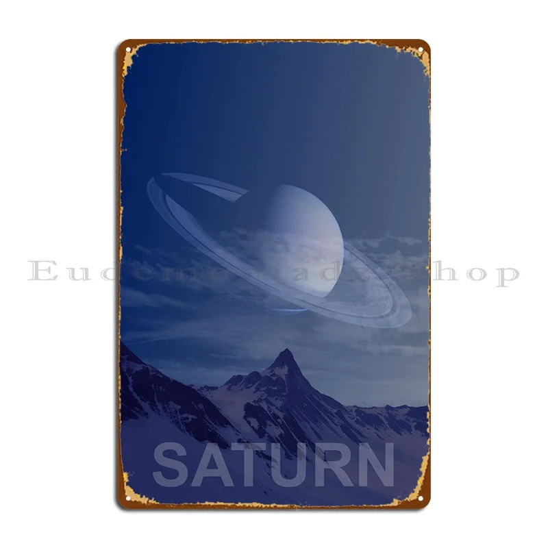 

Металлические знаки Saturn Seen On Earth, дизайнерская настенная пещера, настенный паб, домашний жестяной плакат