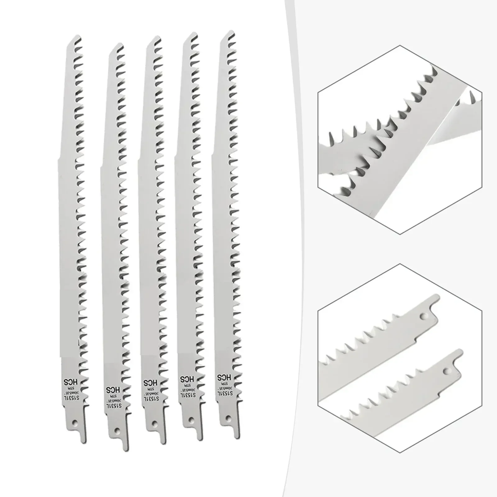5*Reciprocating Saw Blades Saber Saw Handsaw Multi Blade For Woodworking Saber Blades S1531L Power Tools
