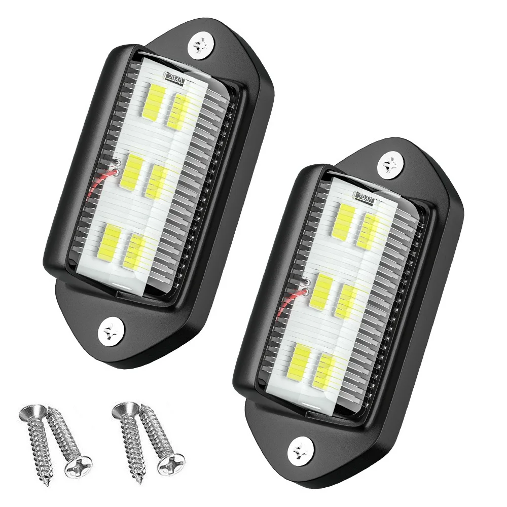 2 Luci Targa LED Per Camion E Rimorchi - Illuminazione Bianca E Rossa, 10-30V, Per Veicoli Pesanti - Foto 11