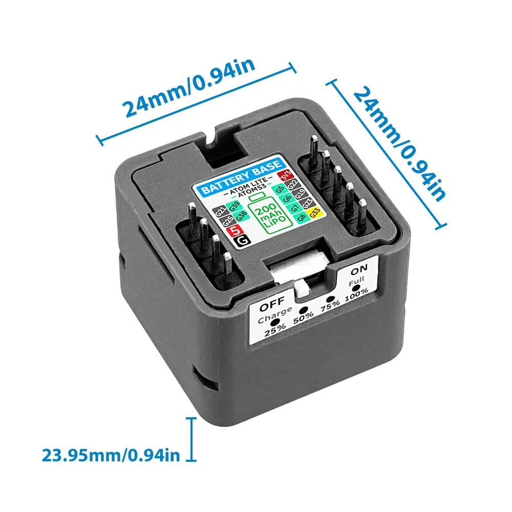 M5Stack 아토믹 배터리 베이스 (200mAh)