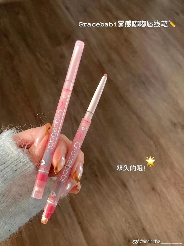 Gracebabi Mist Doodle Lip Liner Doppelkopf-Lipliner, wasserfest, dauerhafte Abdeckung, Lippenfarbe, Lippenstiftbasis – Detail 32