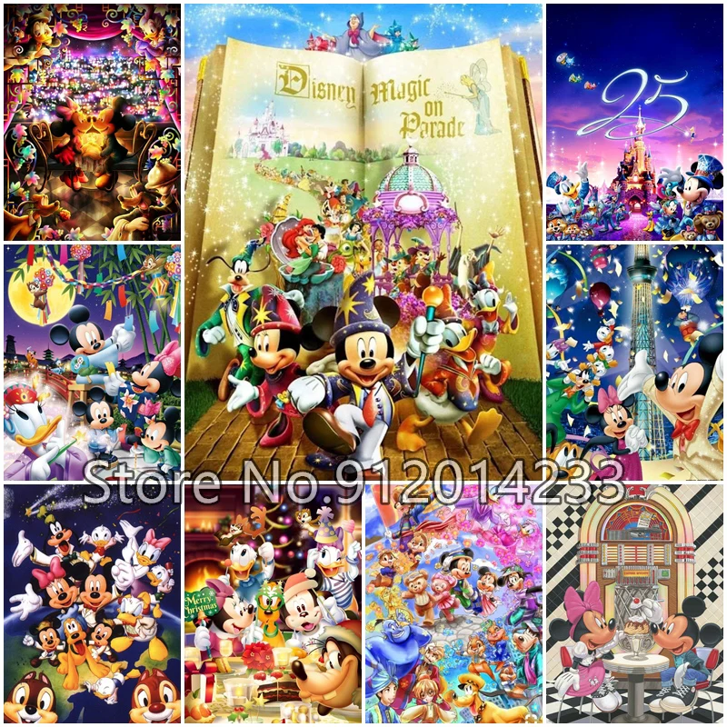 Diy Topolino Pittura Diamante Disney Magic On Parade Diamante Ricamo Trapano Completo Cartone Animato Mosaico Strass Punto Croce