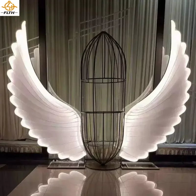 

Wedding Decoration Luminescent Angel Wings LED Modern Creative Decor Wedding Stage Shining Road Lead Party Lights