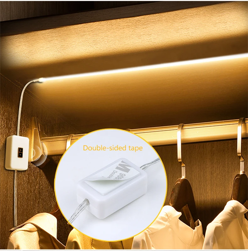 Description Picture 2 of itemPortable USB COB LED Strip Light With Hand Sweep Sensor Switch For Living Room Closet Kitchen Study TV Backlight Bedroom Lightin