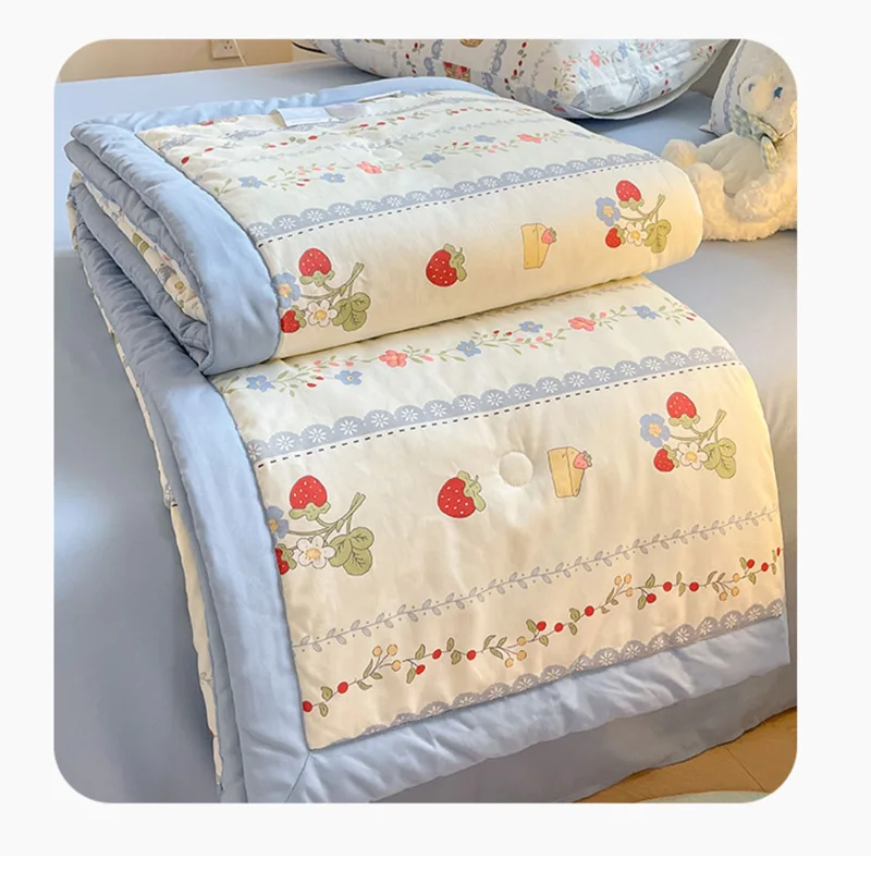 

Cotton Air-Conditioning Quilt Cover, Soft Washing, Double Side Printed, Adult and Child, Washable Bed, Home Use, FM455, New