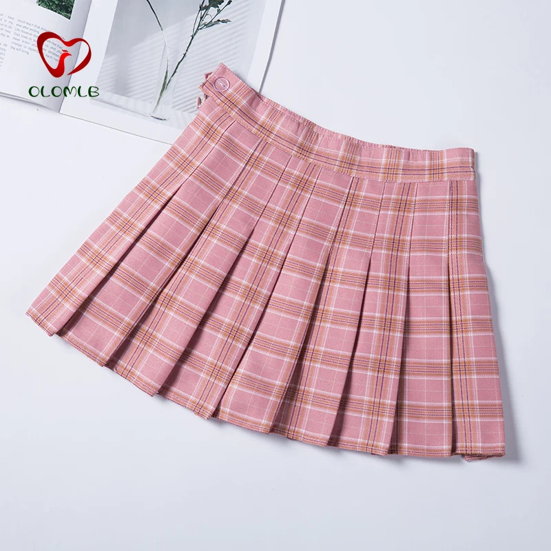Fashion Women Skirt Preppy Style Plaid Skirts High Waist Chic Student Pleated Skirt Harajuku Uniforms Ladies Girls Dance Skirts 2