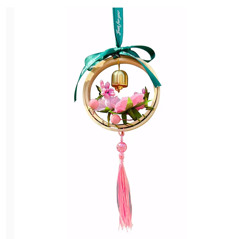 Pingente Coração Cristal Retrovisor - Decoração Carro Feminina Rosa