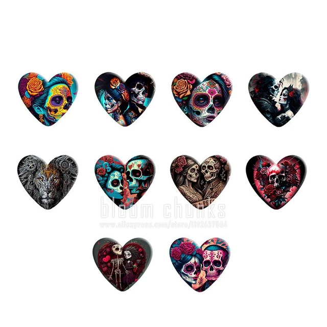 Skullgirls Skull Heart Metal Keychain