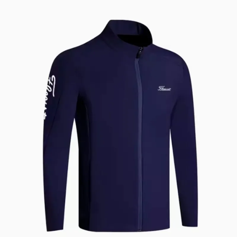 Waterproof Sunscreen Jacket Men Bomber Jackets Golf Clothing Sportswear Windcheater Men's Autumn and Winter Outdoor Breathable Long Sleeves Sport Casual Golf Jacket
